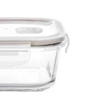 Pote hermtico retangular em vidro Dynasty Foodlock 320ml transparente
