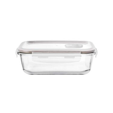 Pote hermtico retangular em vidro Dynasty Foodlock 370ml transparente
