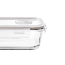 Pote hermtico retangular em vidro Dynasty Foodlock 370ml transparente