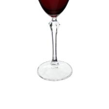 Jogo de taas para gua cristal ecolgico Bohemia Elizabeth 350ml 6 peas vermelho