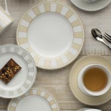 Baixela de pratos em porcelana Noritake Carnivale champanhe 18 peas: Elegncia para a sua mesa