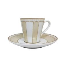 Jogo de xcaras de caf em porcelana Noritake Carnivale champanhe 6 peas
