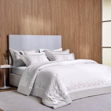 Jogo de Cama casal 300 Fios 100% algodo Trussardi Salviati cor branca