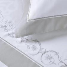 Jogo de Cama casal 300 Fios 100% algodo Trussardi Salviati cor branca