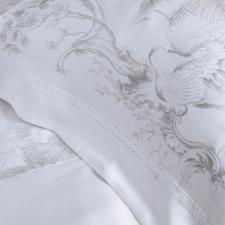 Jogo de Cama queen 300 Fios 100% Bambu Trussardi Aironi cor branca