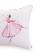Almofada em algodo Trussardi Ballerina 30x50cm rosa