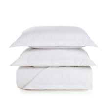 Colcha com porta-travesseiro Trussardi Farfalla cetim 200 fios king 290x250cm branco