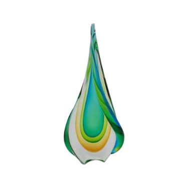 Vaso murano em vidro L'Hermitage Gota 11,9x5,7x24,5cm colorido