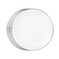Prato raso em porcelana L'Hermitage Legacy Silver 27cm branco