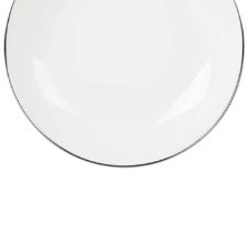 Prato fundo em porcelana L'Hermitage Legacy Silver 20,5cm branco