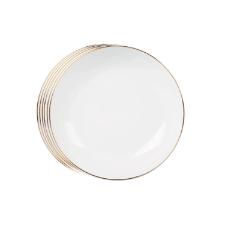 Prato fundo em porcelana L'Hermitage Legacy Gold 20,5cm branco