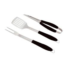 Jogo de churrasco em inox e cabo emborrachado Fracalanza Beef Club 3 peas