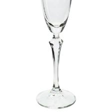 Jogo de taas champanhe cristal ecolgico Bohemia Elizabeth 200ml 6 peas prata rim