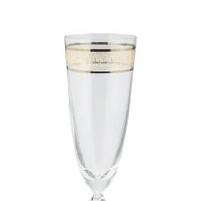 Jogo de taas champanhe cristal ecolgico Bohemia Brocade com friso de ouro 200ml 6 peas