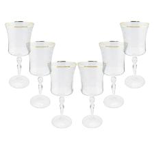 Jogo de taas para gua cristal ecolgico Bohemia Grace 300ml 6 peas ouro rim