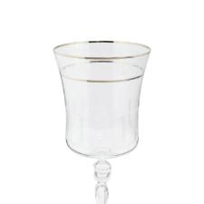 Jogo de taas para gua cristal ecolgico Bohemia Grace 300ml 6 peas prata rim