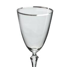 Jogo de taas para gua Bohemia Elizabeth em cristal 350ml 6 peas prata rim