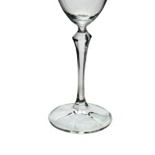 Jogo de taas para gua Bohemia Elizabeth em cristal 350ml 6 peas prata rim