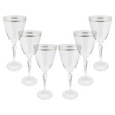 Jogo de taas para gua cristal ecolgico Elizabeth 350ml 6 peas prata rim