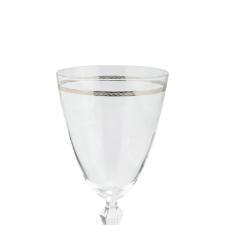 Jogo de taas para gua cristal ecolgico Elizabeth 350ml 6 peas prata rim