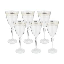 Jogo de Taas para gua Bohemia Brocade Decorada Cristal Ecolgico 350ml 6 peas