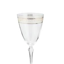 Jogo de Taas para gua Bohemia Brocade Decorada Cristal Ecolgico 350ml 6 peas