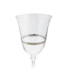Jogo de taas para gua cristal ecolgico Bohemia Angela 350ml 6 peas prata rim