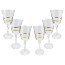 Jogo de taas para gua cristal ecolgico Bohemia Angela 350ml 6 peas ouro rim