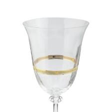 Jogo de taas para gua cristal ecolgico Bohemia Angela 350ml 6 peas ouro rim