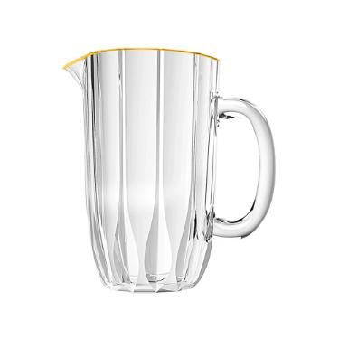 Jarra em cristal ecolgico com friso ouro L'Hermitage Refinatto 1,3 litro transparente