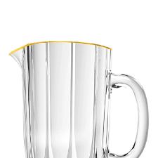 Jarra em cristal ecolgico com friso ouro L'Hermitage Refinatto 1,3 litro transparente