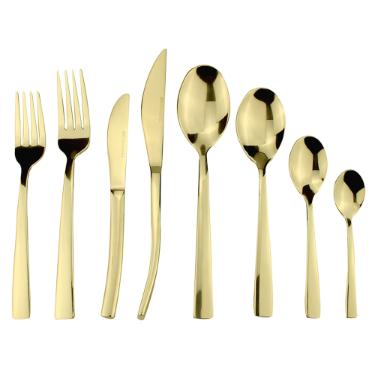 Faqueiro em ao inox Fracalanza Ravel 48 peas champanhe serve 6 pessoas