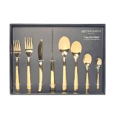 Faqueiro em ao inox Fracalanza Ravel 48 peas champanhe serve 6 pessoas