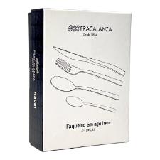 Faqueiro em ao inox Fracalanza Ravel 24 peas champanhe serve 6 pessoas