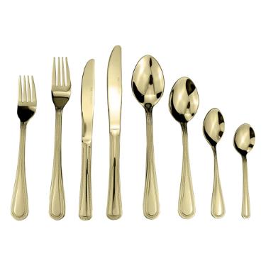Faqueiro em ao inox Fracalanza Pearl 48 peas champanhe serve 6 pessoas