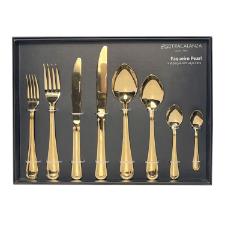Faqueiro em ao inox Fracalanza Pearl 48 peas champanhe serve 6 pessoas