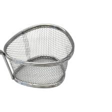 Cesta oval para batata frita e petiscos de ao inox com ala Fackelmann Elemental