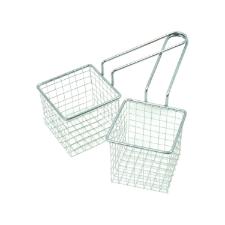 Cesta para batata frita e petiscos de ao inox com ala Fackelmann Elemental 9x8x20cm