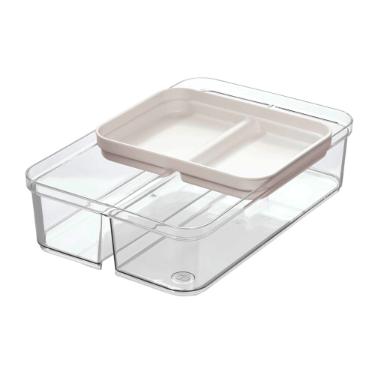 Organizador multiuso com 2 andares Idesign Crisp branco ID-718-60