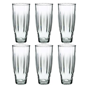 Jogo de copos multiuso de vidro Hudson Diamond 315ml 6 peas transparente