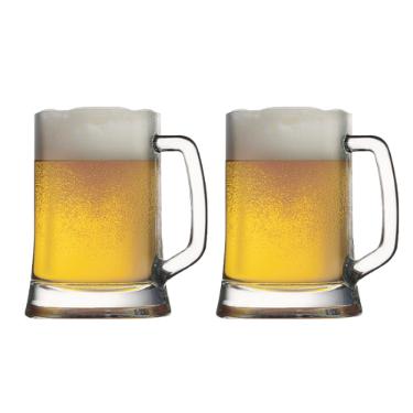 Jogo de 2 canecas para chop em vidro Pasabahe PUB 500ml