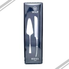 Jogo de p e faca para bolo em ao inox Wolff Berna 2 peas