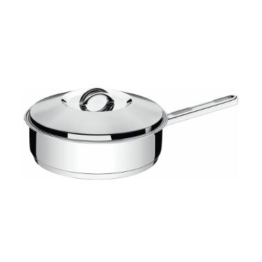 Frigideira Tramontina Solar em Ao Inox com Fundo Triplo Tampa Cabo e Ala 28 cm 4,8 litros