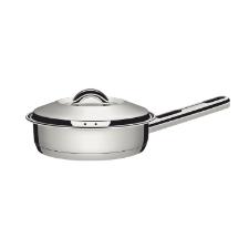 Frigideira Tramontina Solar em Ao Inox com Fundo Triplo Tampa Cabo e Ala 28 cm 4,8 litros