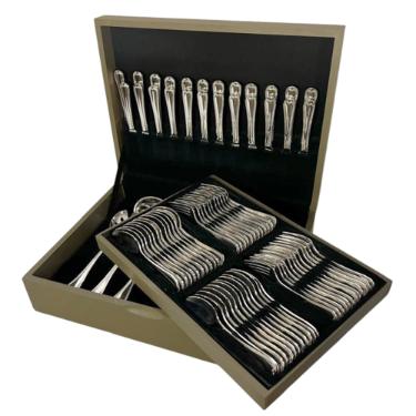 Faqueiro em Prata Saint James Lace 101 Peas com Estojo: Luxo e Delicadeza para 12 Pessoas