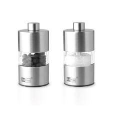 Jogo de moedores de pimenta e sal em inox e acrlico AdHoc Minimill 6,2cm 2 peas prata