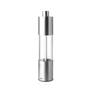 Moedor de pimenta e sal em inox e acrlico AdHoc Classic 18cm prata