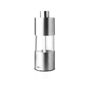 Moedor de pimenta e sal em inox e acrlico AdHoc Classic 13cm prata