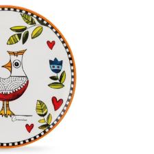 Jogo de pratos em porcelana Egan Cocorido 19cm 6 peas laranja