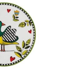Jogo de pratos em porcelana Egan Cocorido 19cm 6 peas verde